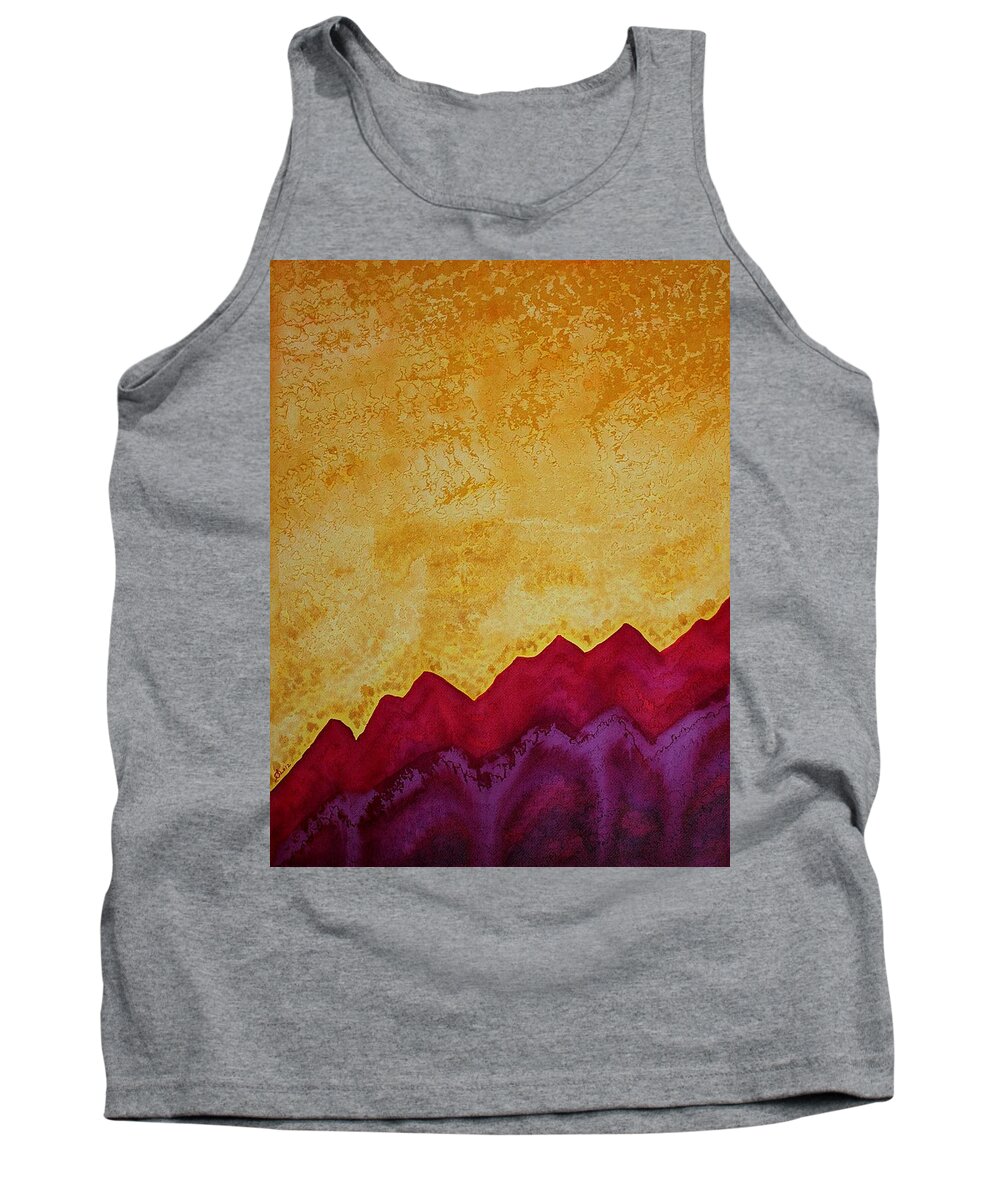 Ascension Tank Top featuring the painting Ascension original painting by Sol Luckman