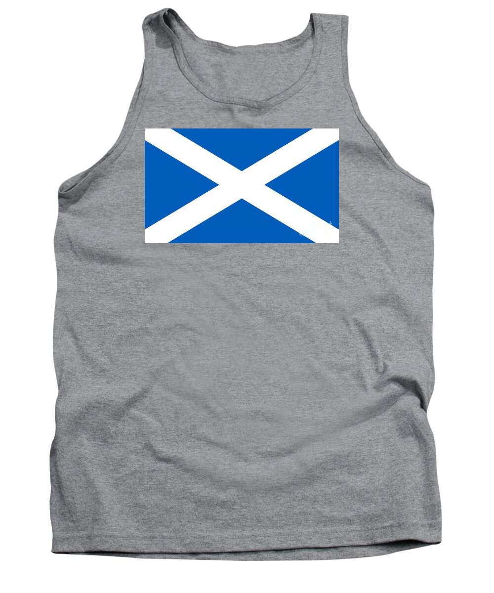 Scotland Tank Top featuring the digital art Scottish Flag of Scotland #2 by Sterling Gold