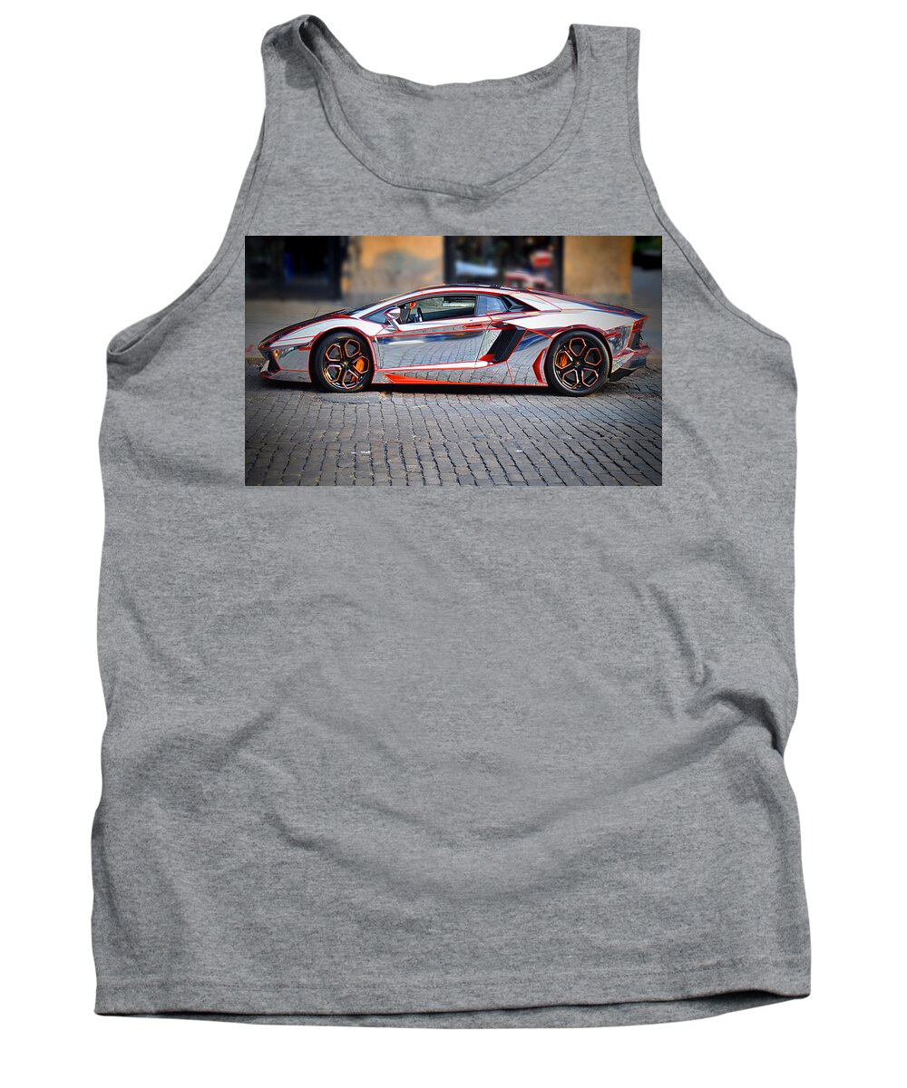 Motorshow Tank Top featuring the photograph Automobili Lamborghini by Gary Keesler