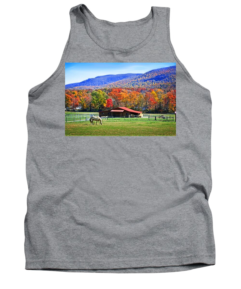 Rural Tank Top featuring the photograph Autumn in Rural Virginia by Lynn Bauer