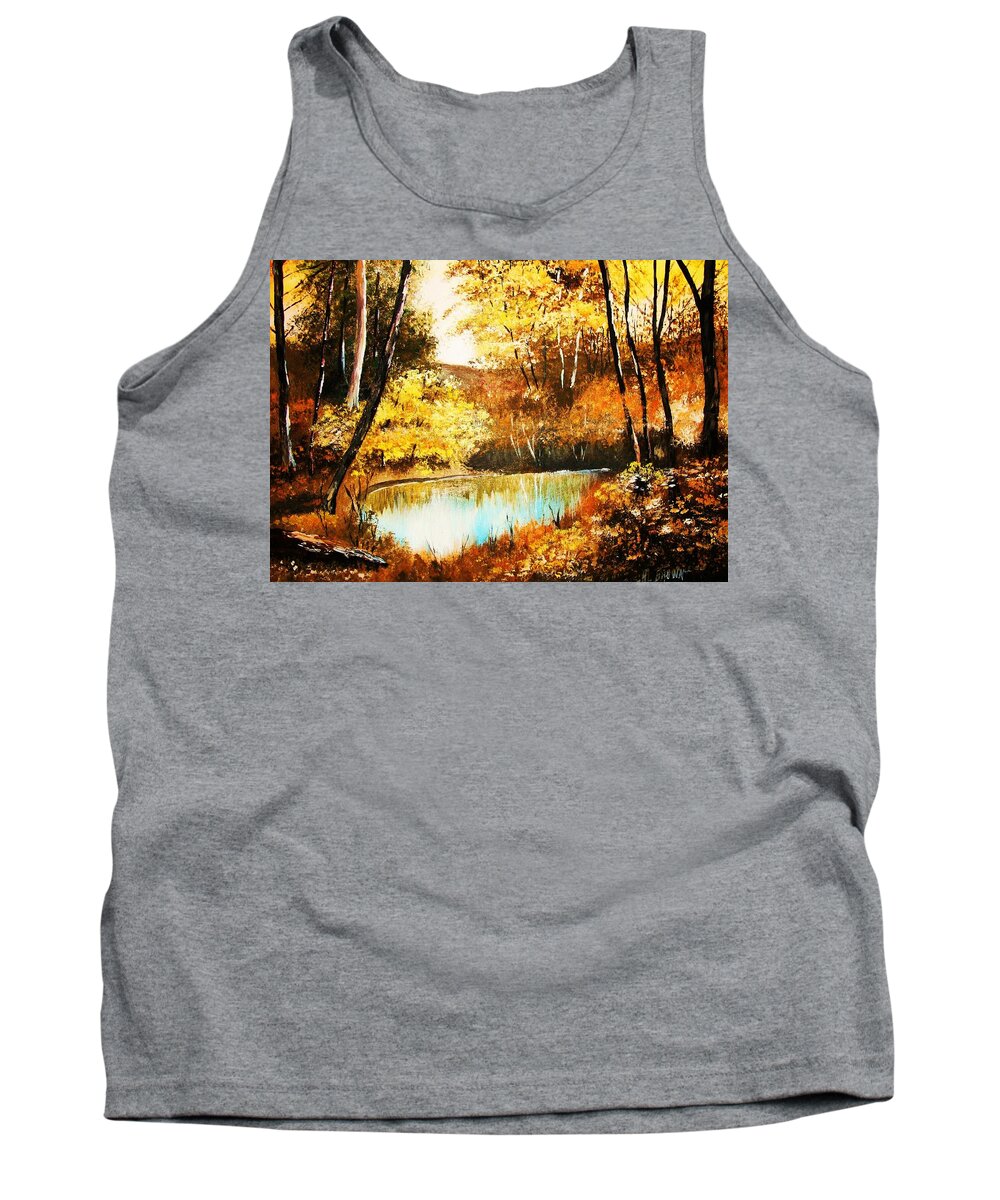 Trees Tank Top featuring the painting Changing of the Season by Al Brown
