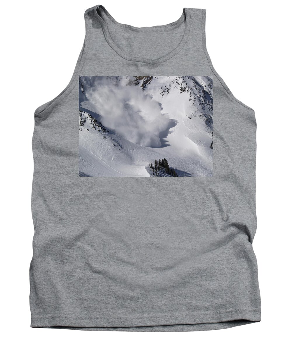 Snow Tank Top featuring the photograph Avalanche IV by Bill Gallagher