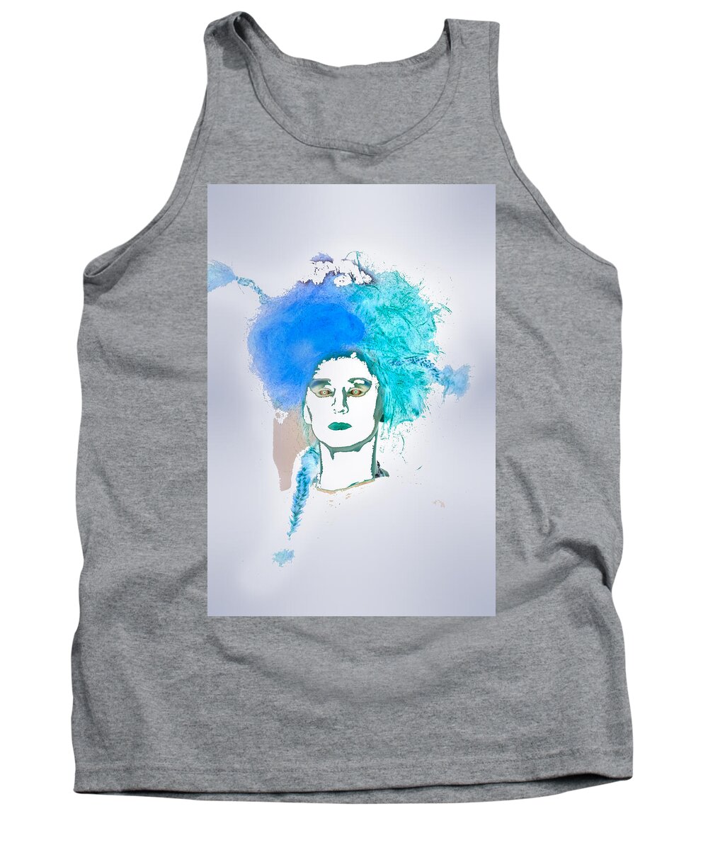 Blue Tank Top featuring the photograph Avant Garde Bleu by Melinda Ledsome