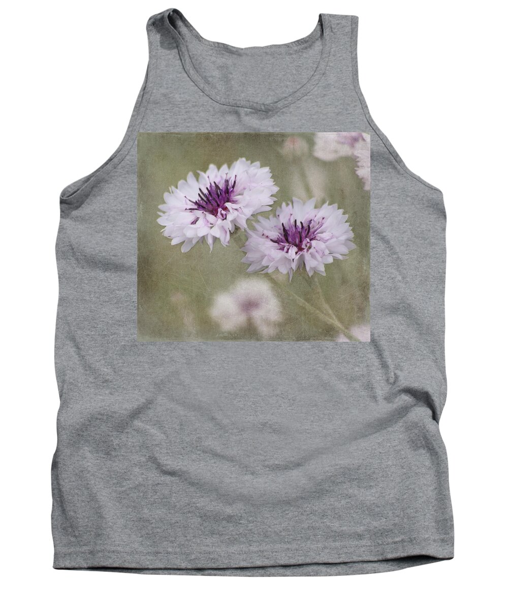 Flower Tank Top featuring the photograph Bachelor Buttons - Flowers by Kim Hojnacki
