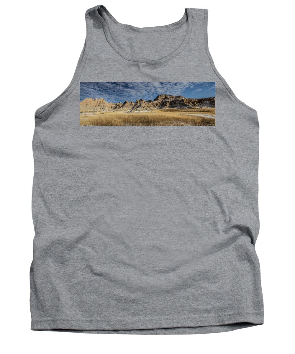 Day Tank Top featuring the photograph Badlands South Dakota by Aaron J Groen