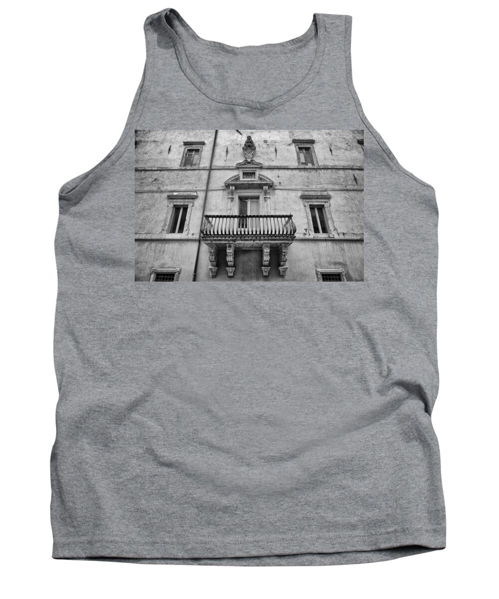 Facade Tank Top featuring the photograph Balcony in Assisi by Pablo Lopez