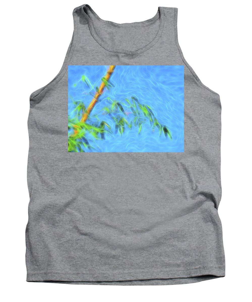 Bamboo Tank Top featuring the digital art Bamboo Wind 1 by William Horden