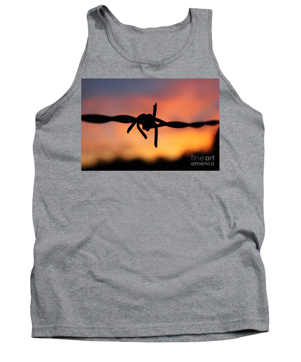 Barbed Tank Top featuring the photograph Barbed Silhouette by Vicki Spindler
