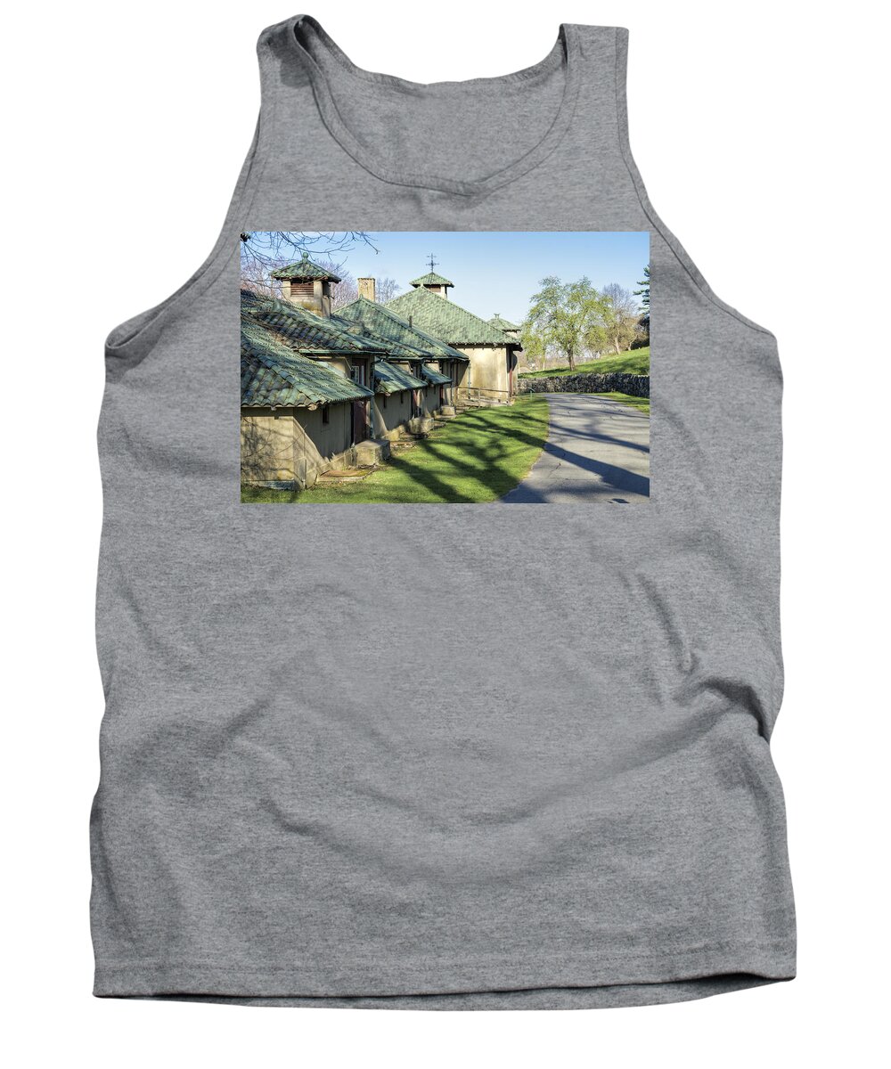 Crane Estate Tank Top featuring the photograph Barns in the Morning at the Crane Estate by Stoney Stone