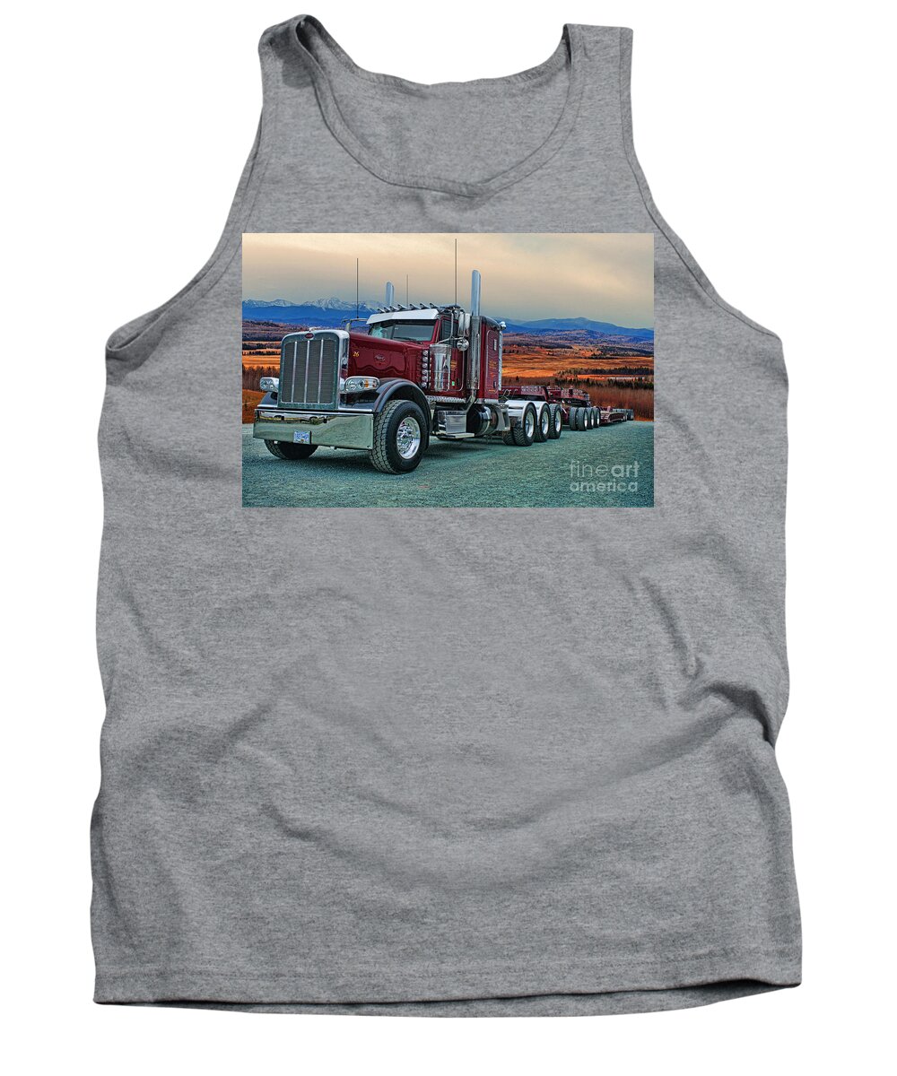Trucks Tank Top featuring the photograph B.C. Big Rig Weekend-Northside Transport CATR5063A-14 by Randy Harris