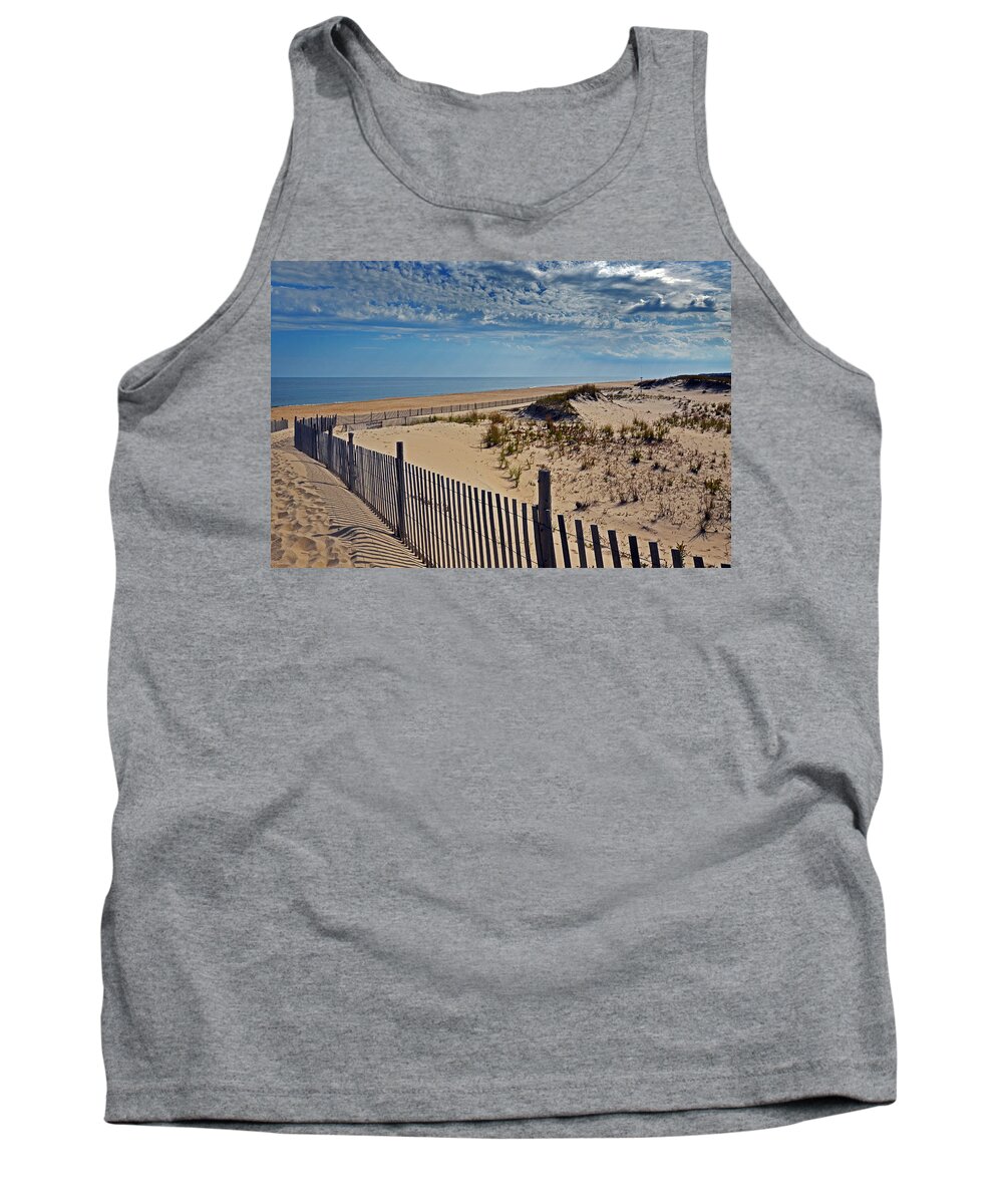 Beach Tank Top featuring the photograph Beach at Cape Henlopen by Bill Swartwout