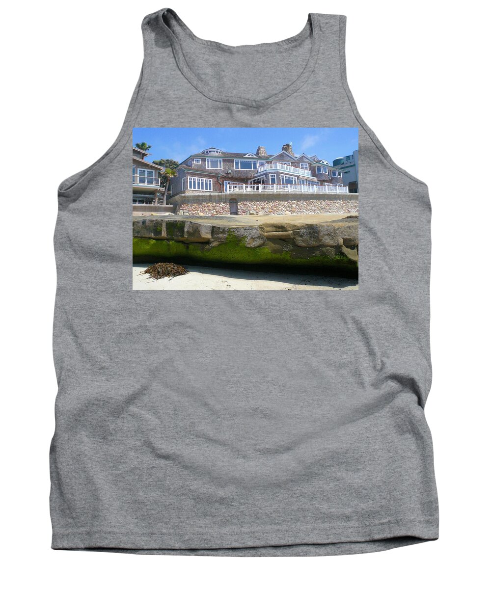 Beach Tank Top featuring the photograph Beach House by Jane Girardot