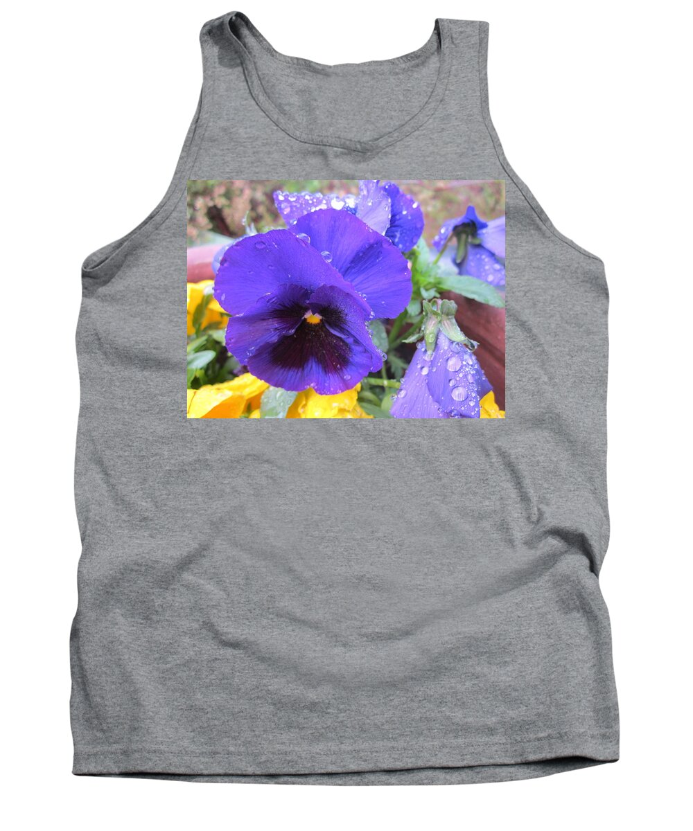Pense Tank Top featuring the photograph Beauties in the rain by Rosita Larsson