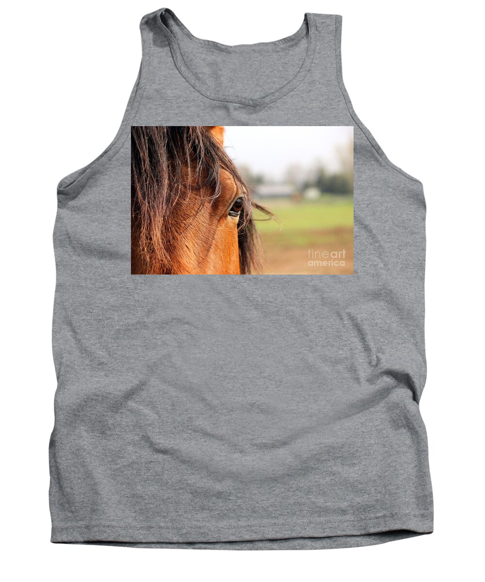 Horse Tank Top featuring the photograph Beautiful Eye by Janice Byer