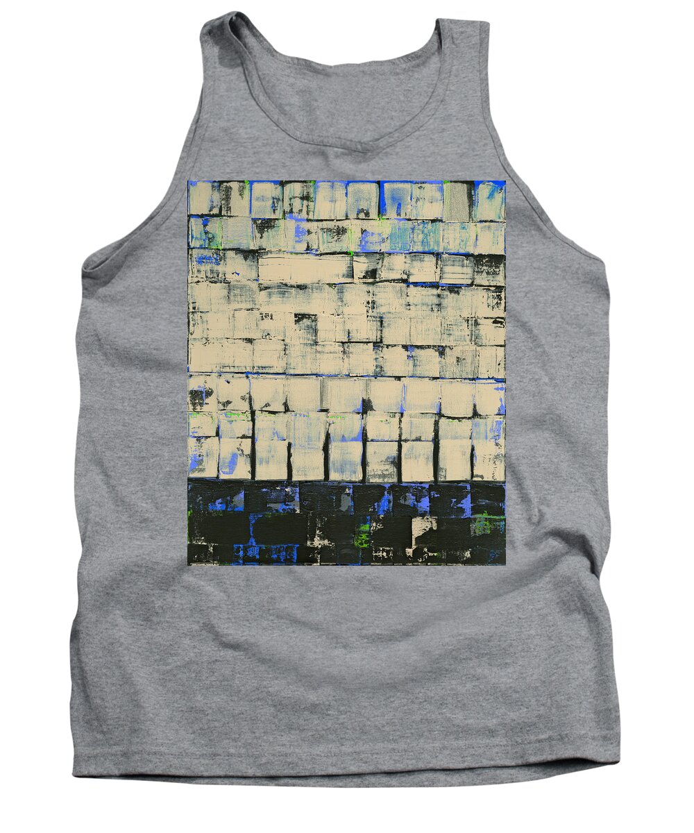 Abstract Tank Top featuring the painting Beige Squared by Artcetera By   LizMac
