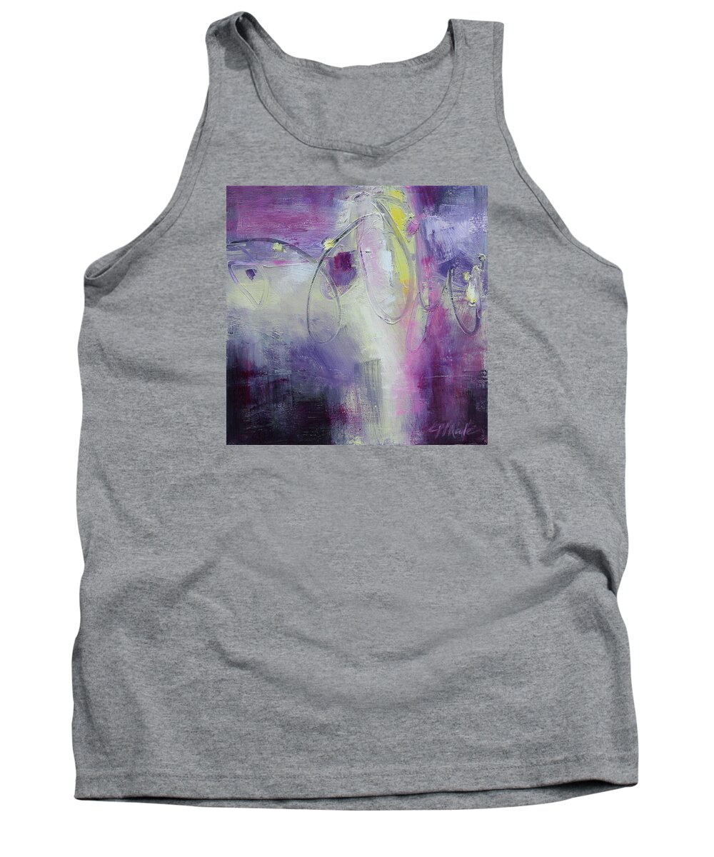 Oil Tank Top featuring the painting Bits of Wisdom by Tracy Male