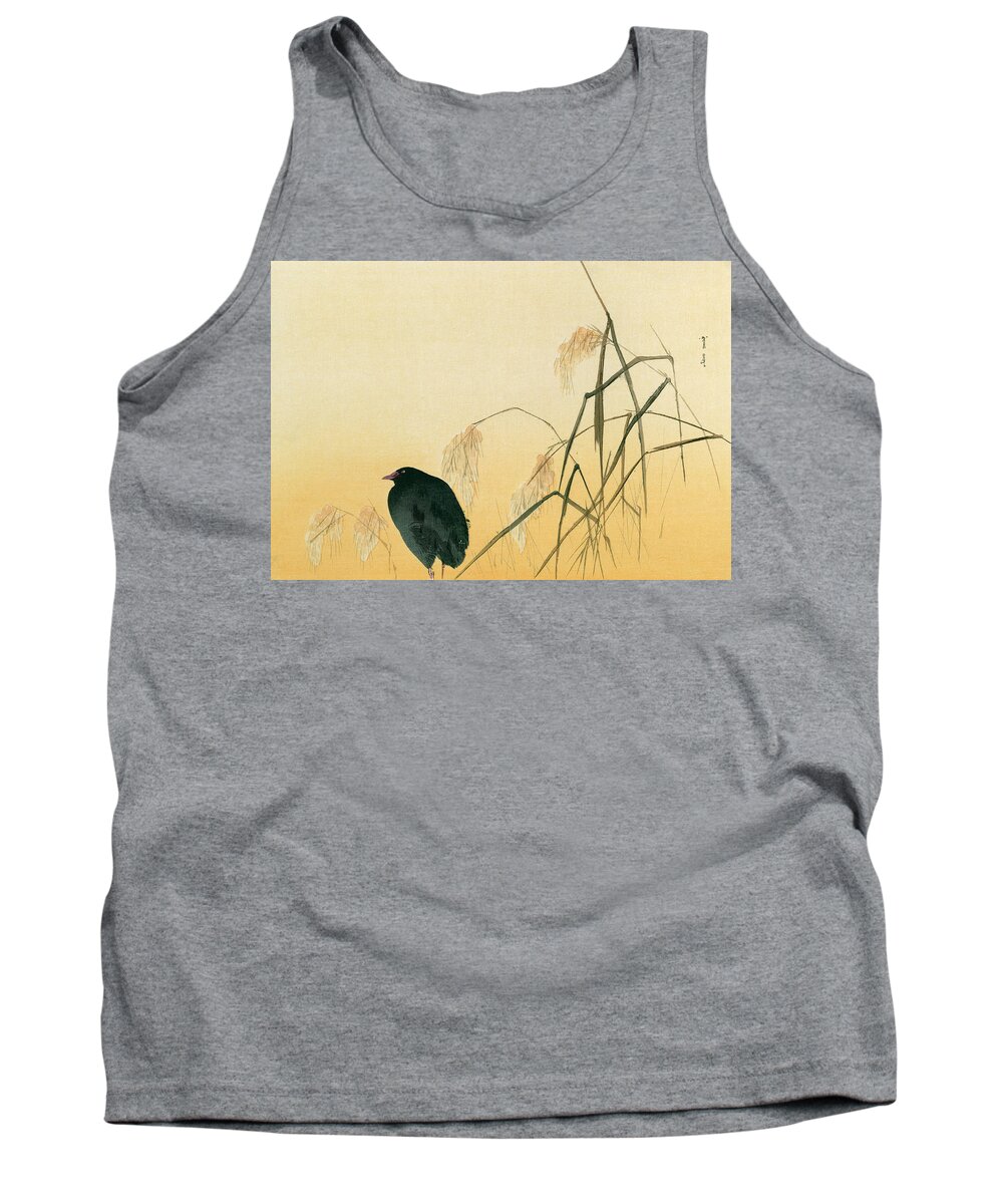 Japanese Tank Top featuring the painting Blackbird by Japanese School