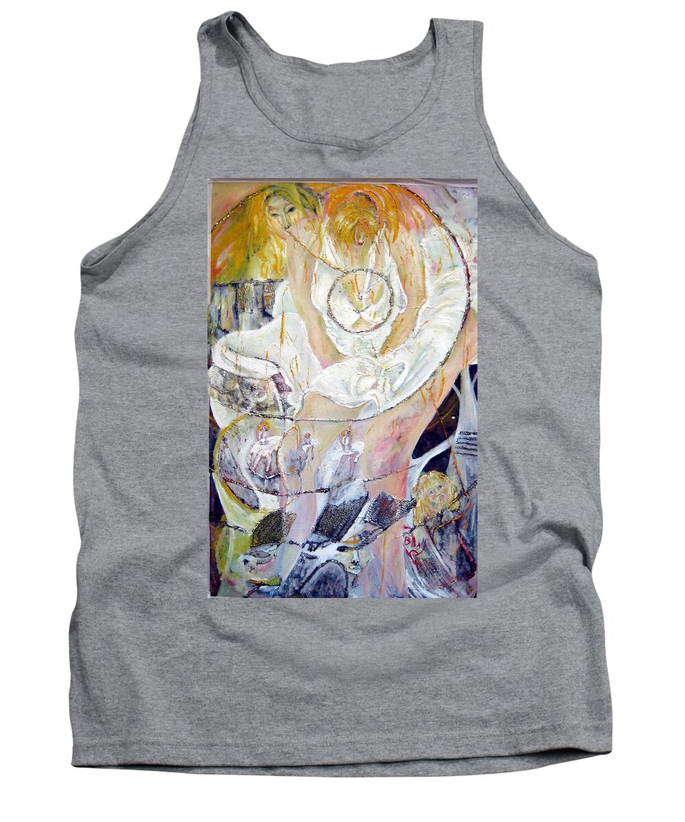 Figurative Tank Top featuring the painting Blondie  by Peggy Blood