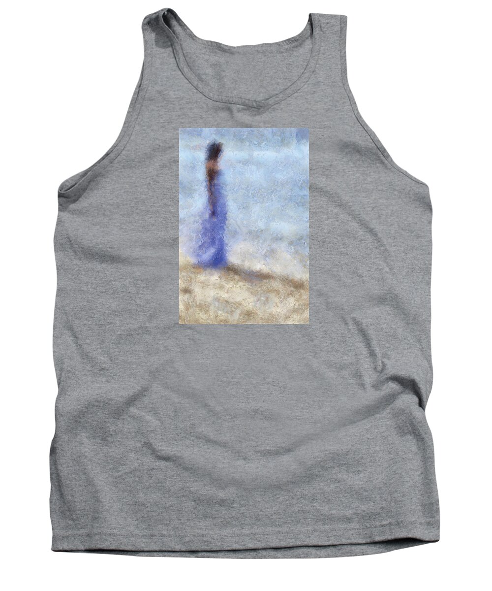 Impressionism Tank Top featuring the photograph Blue Dream. Impressionism by Jenny Rainbow