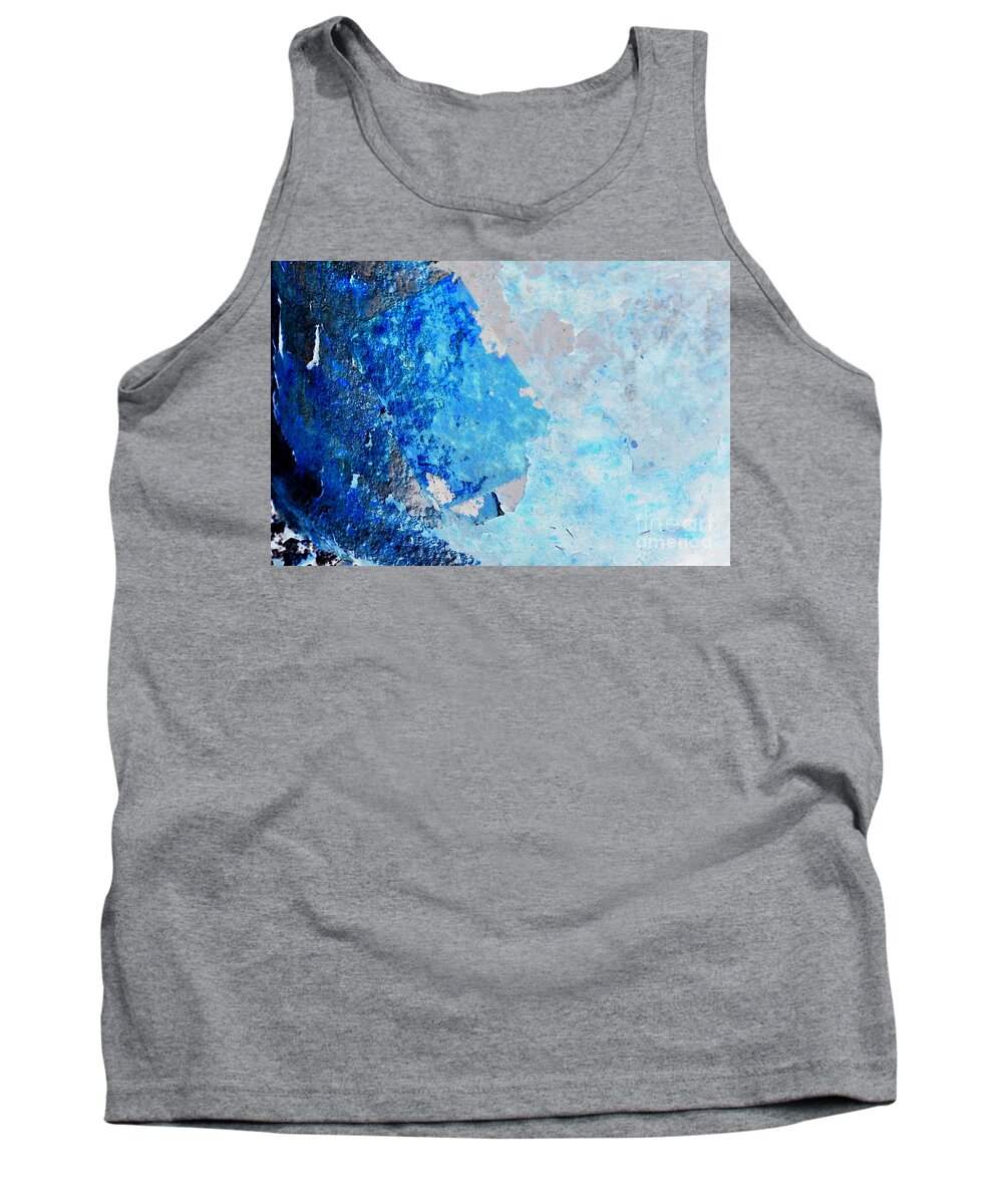 Abstract Tank Top featuring the photograph Blue Rust by Randi Grace Nilsberg