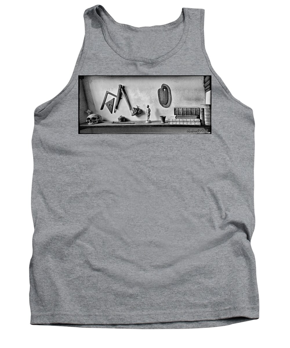 Andrei Tank Top featuring the photograph Bookshelf at Rembrandt House Museum by Andrei SKY