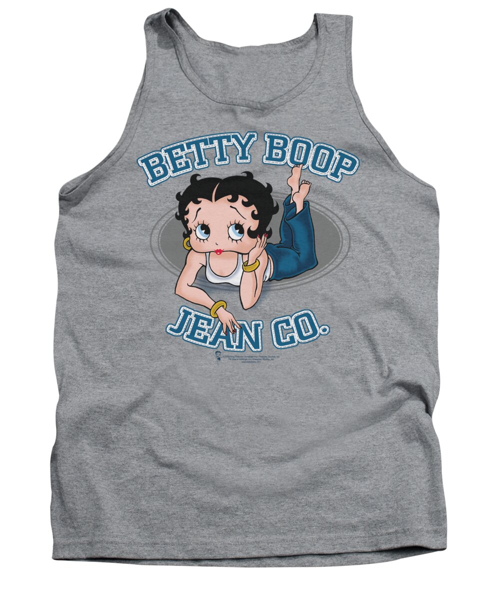 Betty Boop Tank Top featuring the digital art Boop - Jean Co by Brand A