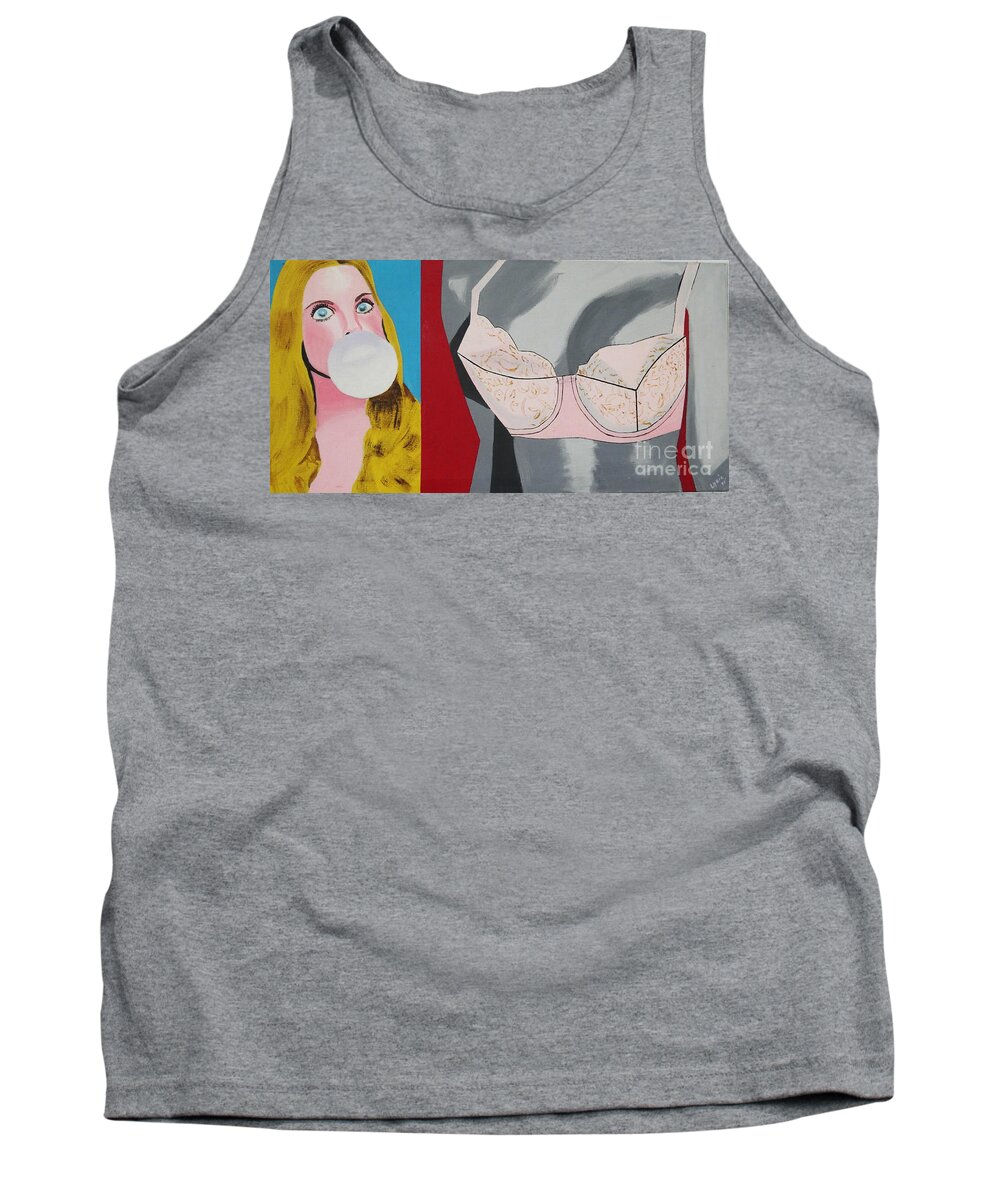 Pop Art Tank Top featuring the painting Bubbles by Lyric Lucas