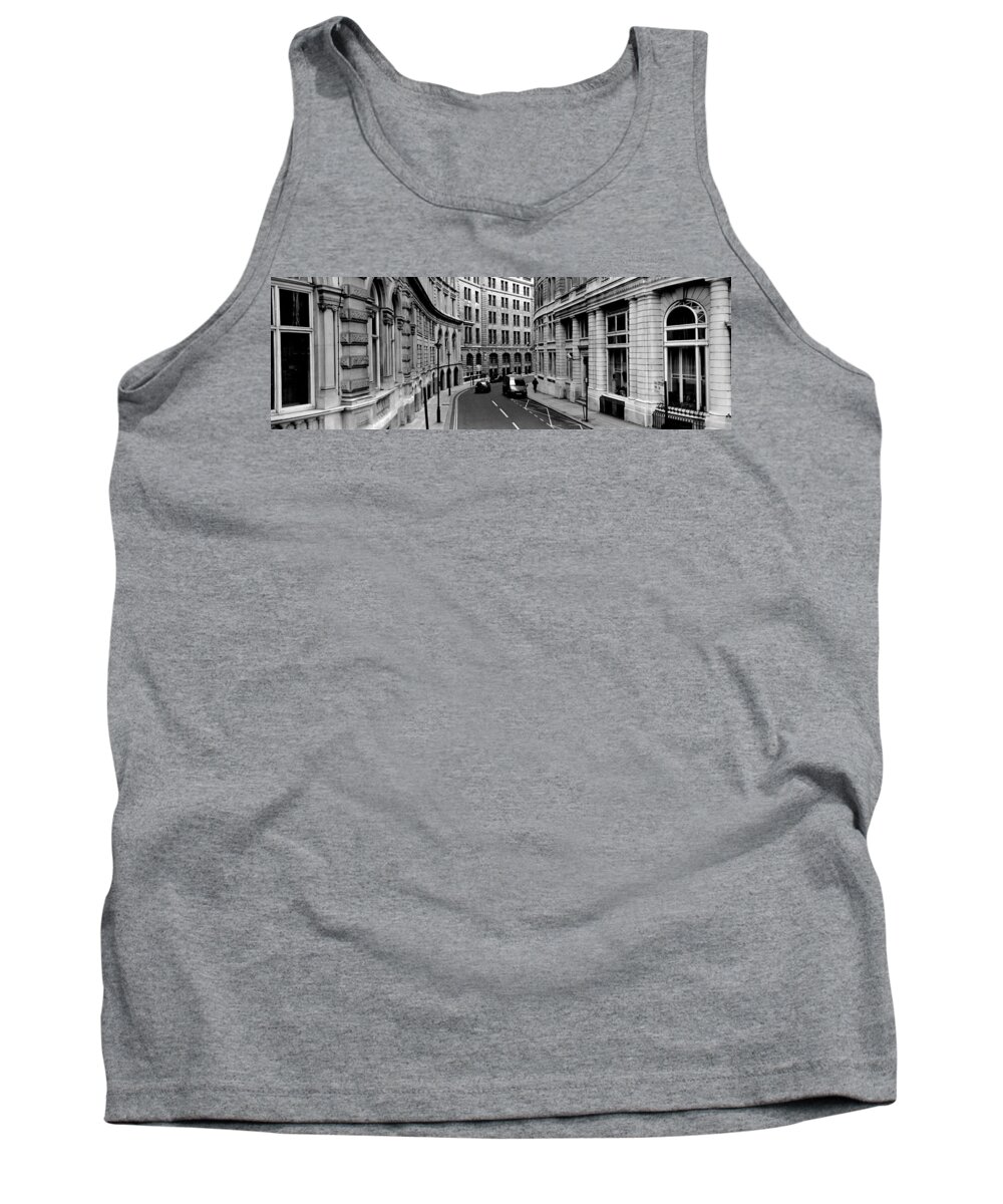 Photography Tank Top featuring the photograph Buildings Along A Road, London, England by Panoramic Images