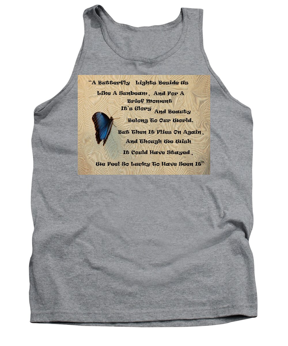 Butterfly Tank Top featuring the photograph Butterfly Poem by Aimee L Maher ALM GALLERY