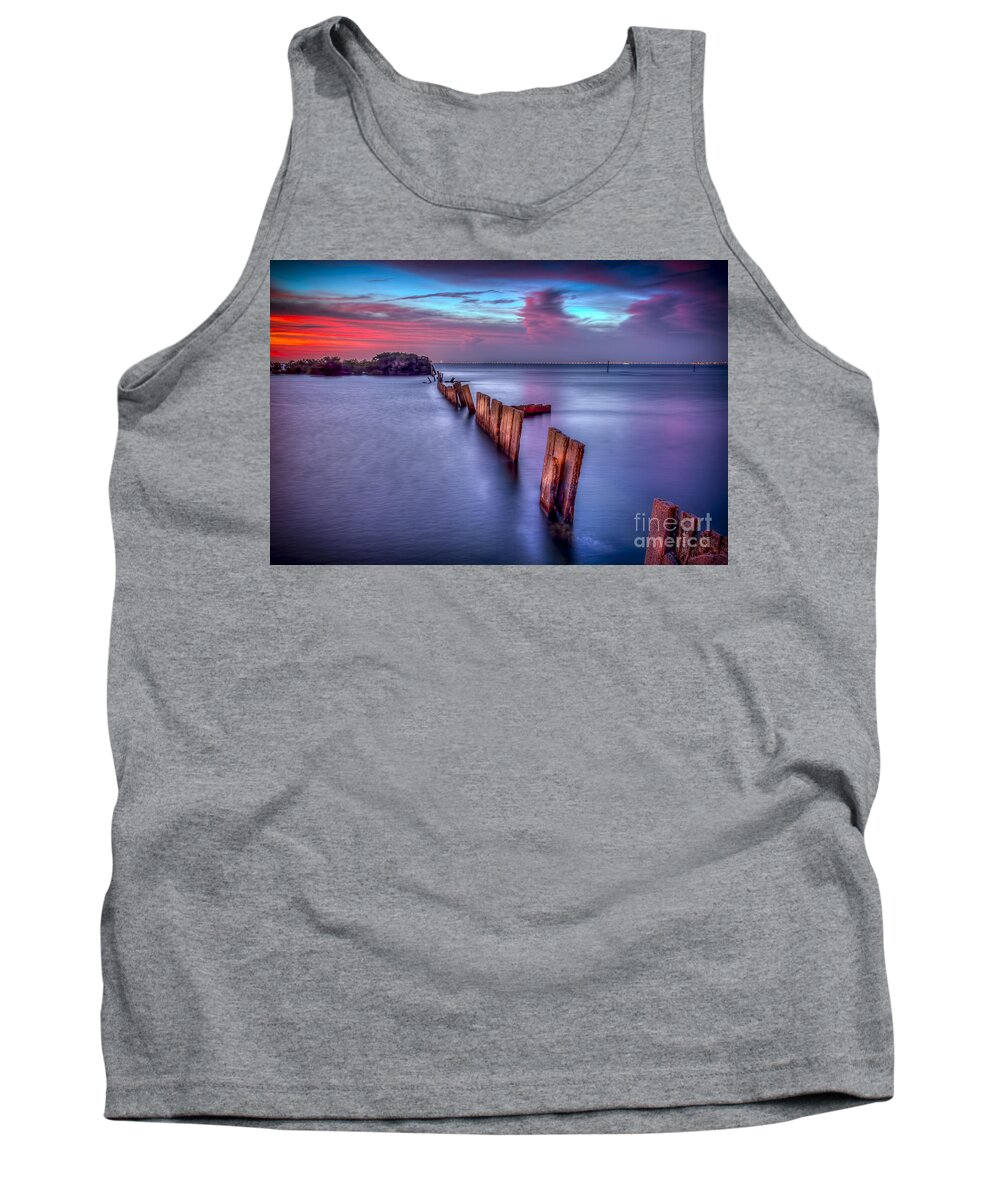 Gandy Bridge Tank Top featuring the photograph Calm Before The Storm by Marvin Spates