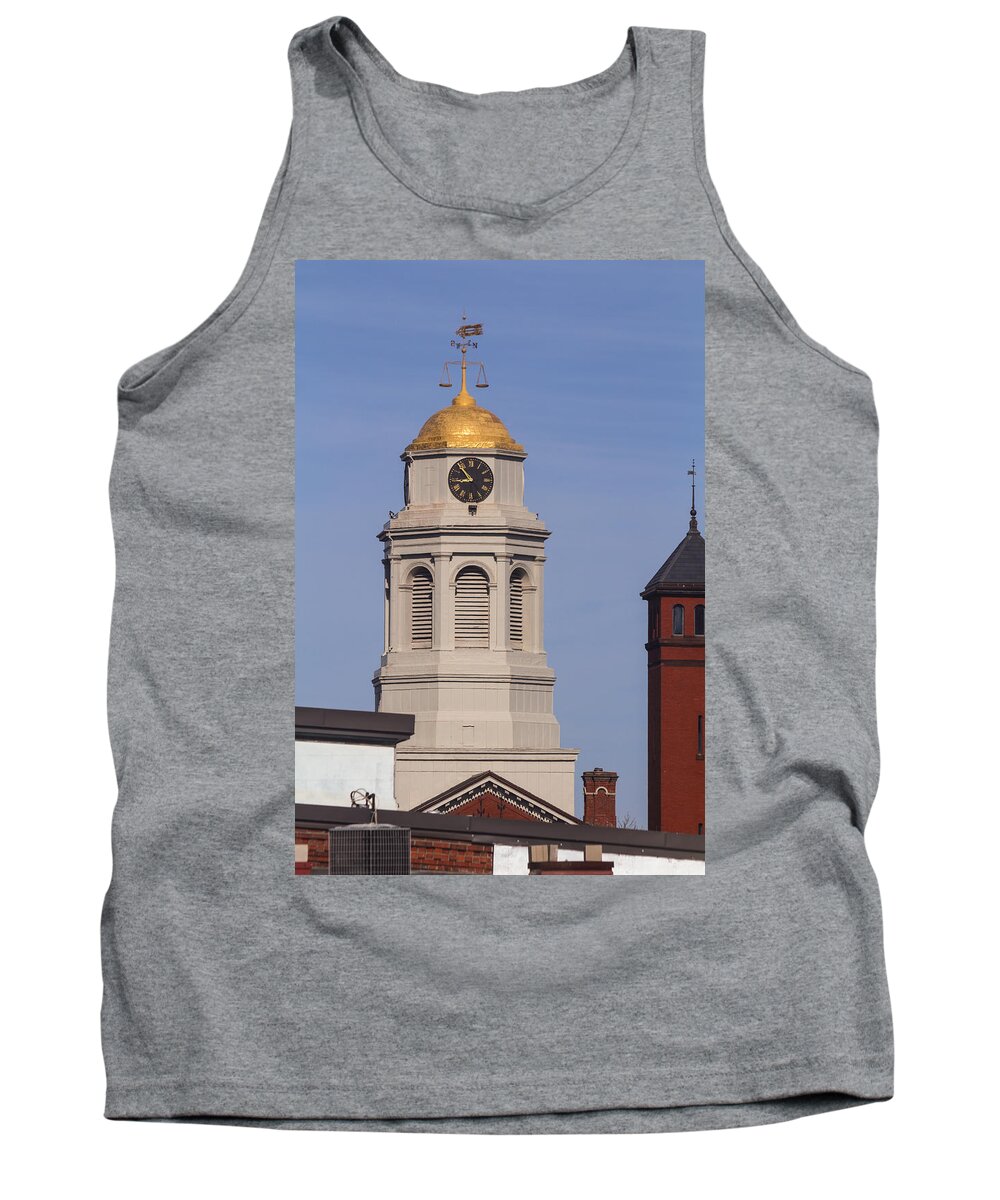 Clock Tank Top featuring the photograph Cambridge Courthouse Clock Tower by Allan Morrison