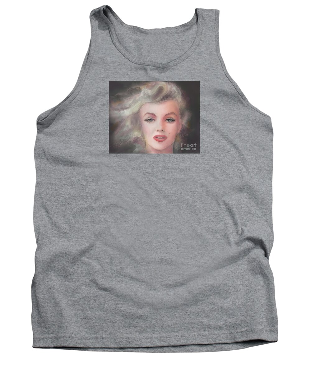Marilyn Tank Top featuring the painting Marilyn Monroe, Candle in the wind... by Mark Tonelli
