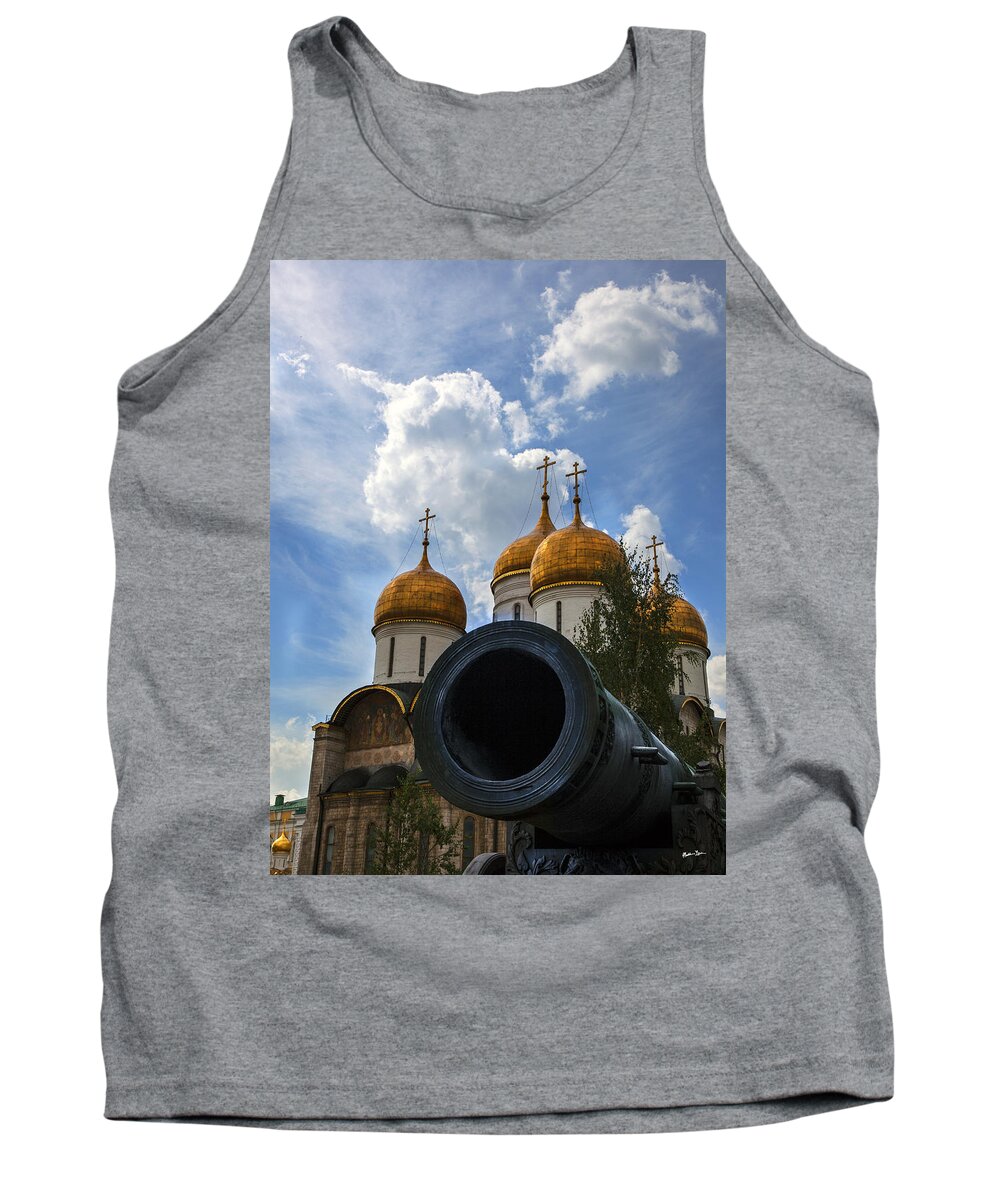 Cannon Tank Top featuring the photograph Cannon and Cathedral - Russia by Madeline Ellis