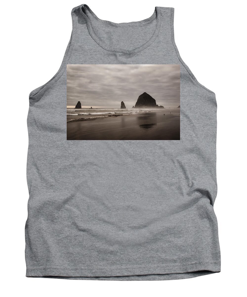 Cannon Beach Tank Top featuring the photograph Cannon Beach Needles by Monte Arnold