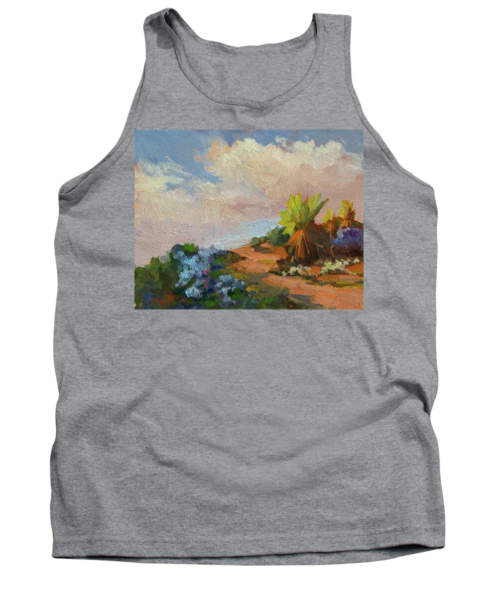 Canterbury Bells Tank Top featuring the painting Canterbury Bells Joshua Tree by Diane McClary
