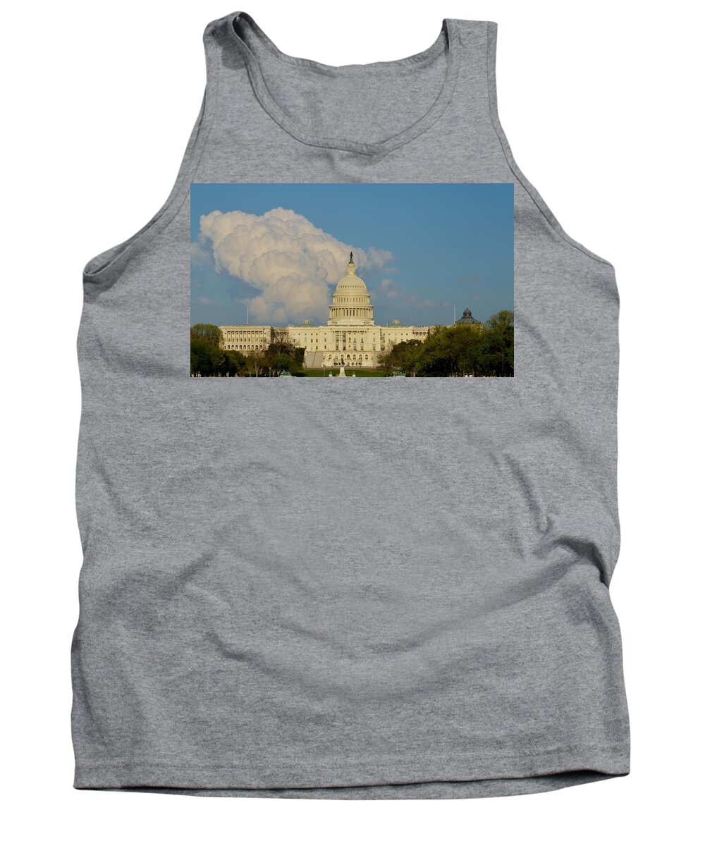 Beach Bum Pics Tank Top featuring the photograph Capitol Cloud by Billy Beck