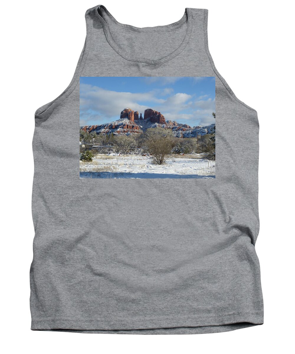 Sedona Tank Top featuring the photograph Cathedral Rock Sedona by Mars Besso