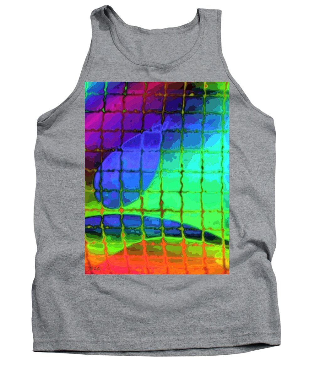 Net Tank Top featuring the digital art Caught In My Color Net On Venus by Alec Drake
