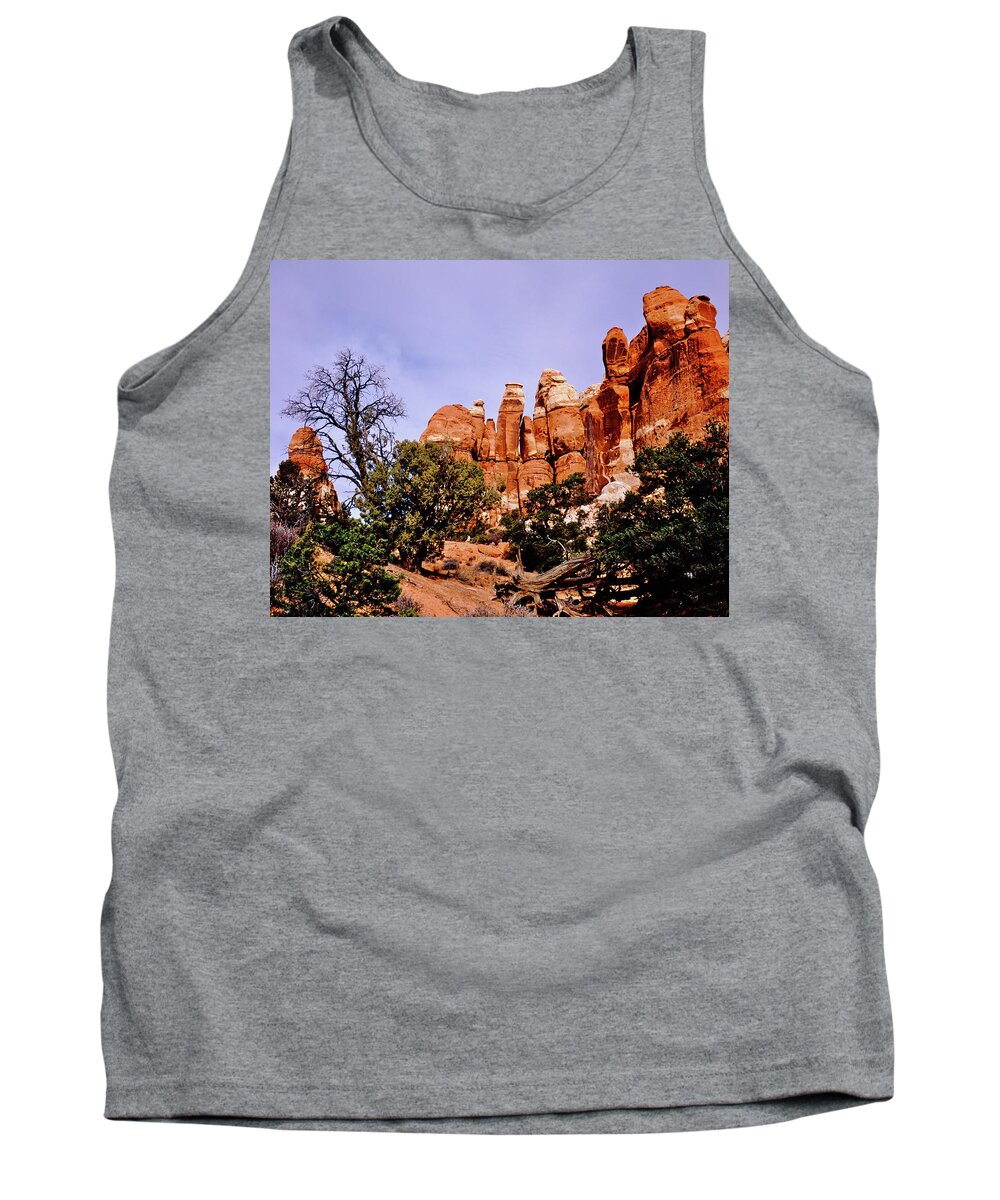 Canyonlands National Park Tank Top featuring the photograph Chesler Park Pinnacles by Ed Riche