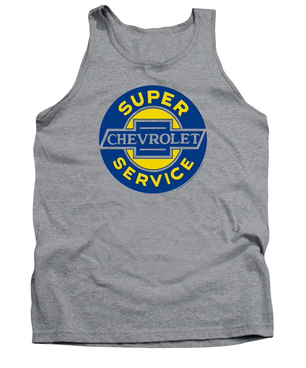  Tank Top featuring the digital art Chevrolet - Chevy Super Service by Brand A