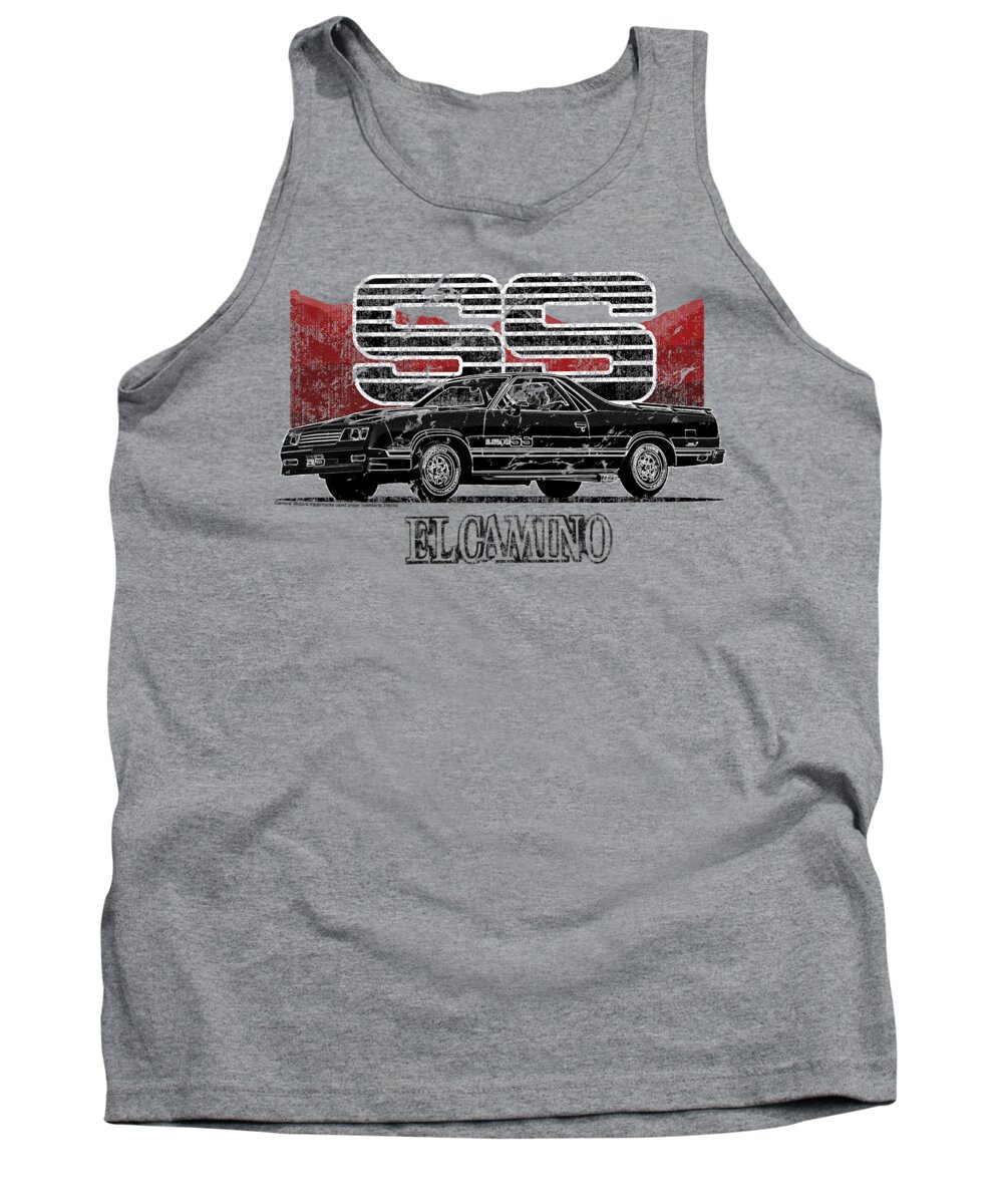  Tank Top featuring the digital art Chevrolet - El Camino Ss Mountains by Brand A