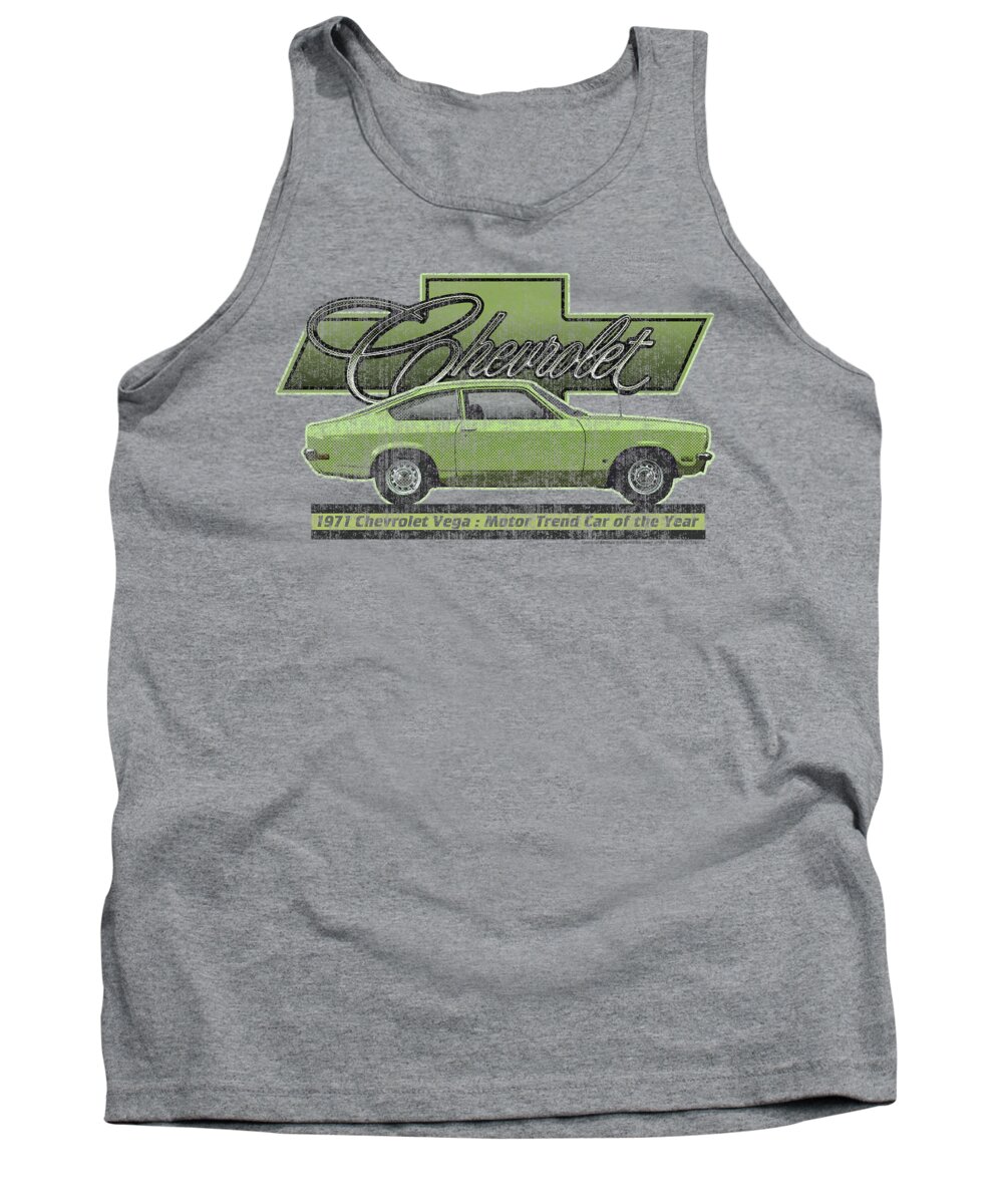  Tank Top featuring the digital art Chevrolet - Vega Car Of The Year 71 by Brand A