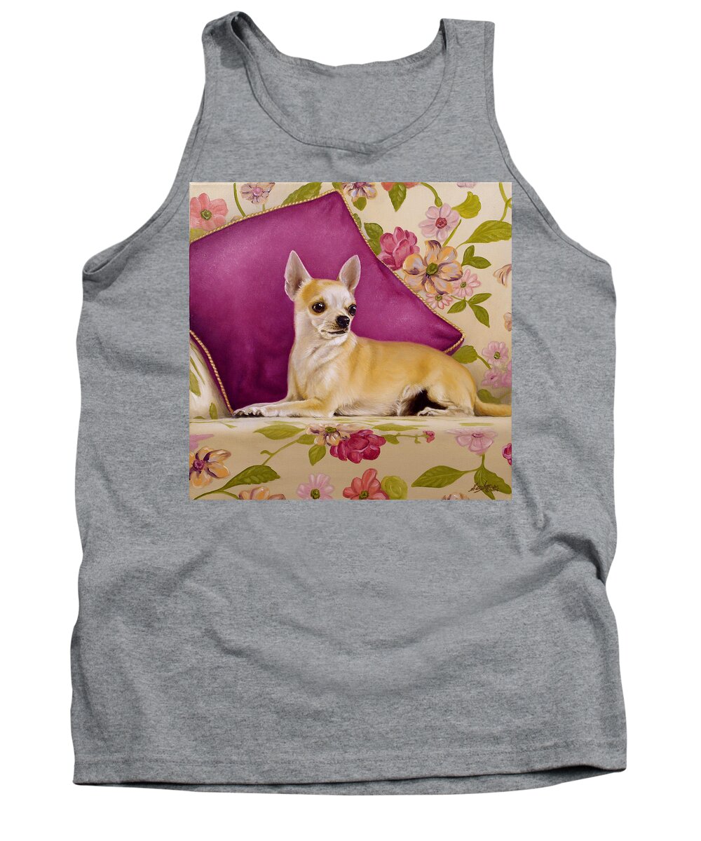 Chihuahua Tank Top featuring the painting Chihuahua II by John Silver
