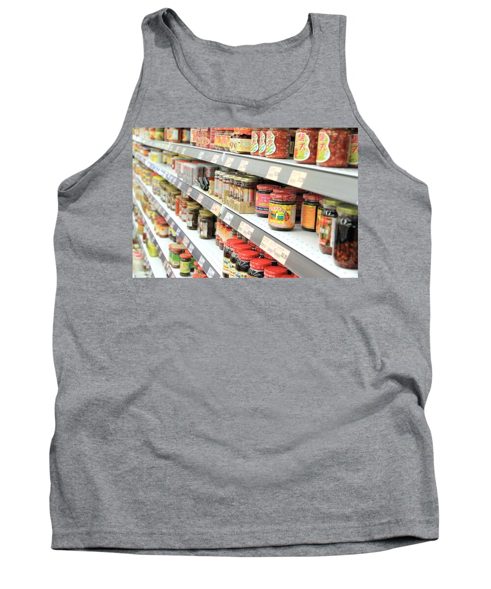 Supermarket Tank Top featuring the photograph Chinese Food Products by Valentino Visentini