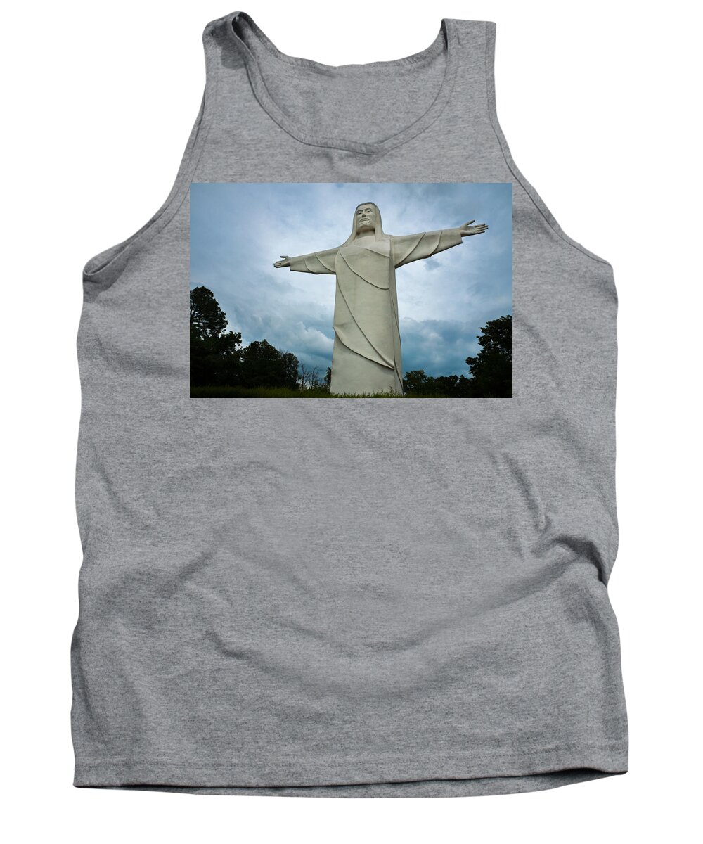 Bill Pevlor Tank Top featuring the photograph Christ of the Ozarks by Bill Pevlor