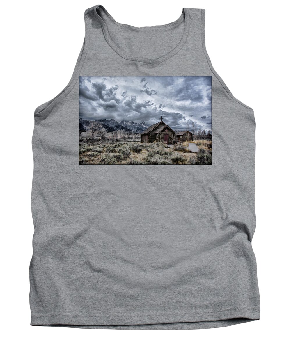 Grand Tetons Tank Top featuring the photograph Church of the Transconfiguration by Erika Fawcett