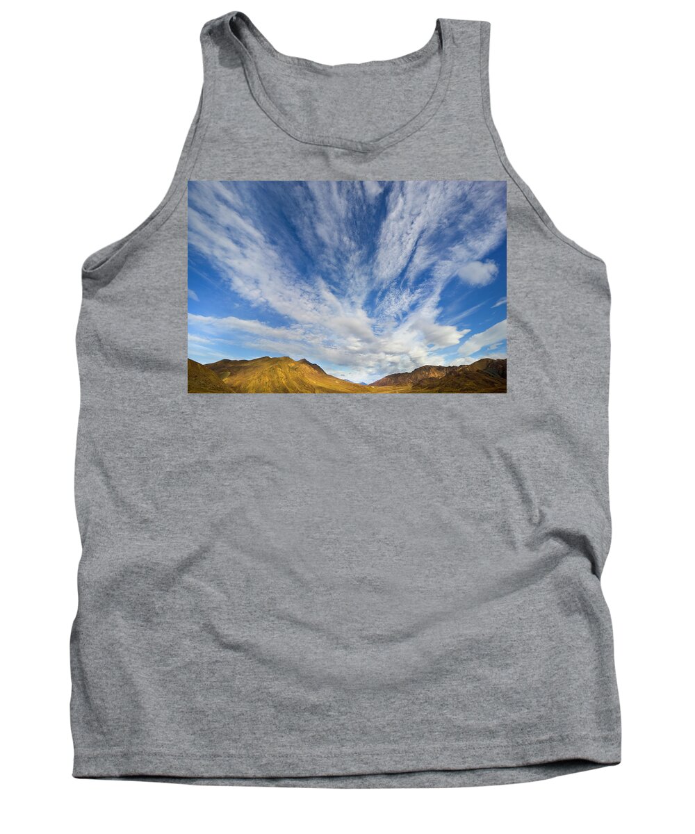 00431053 Tank Top featuring the photograph Clouds Over Fall Tundra Denali N P by 