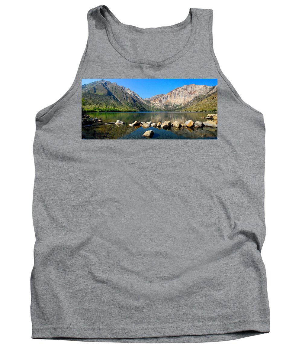High Sierras Tank Top featuring the photograph Convict Lake Panorama by Lynn Bauer