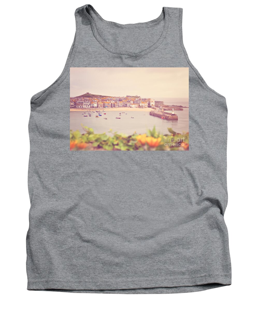 Harbour Tank Top featuring the photograph Cornish Harbour by Lyn Randle