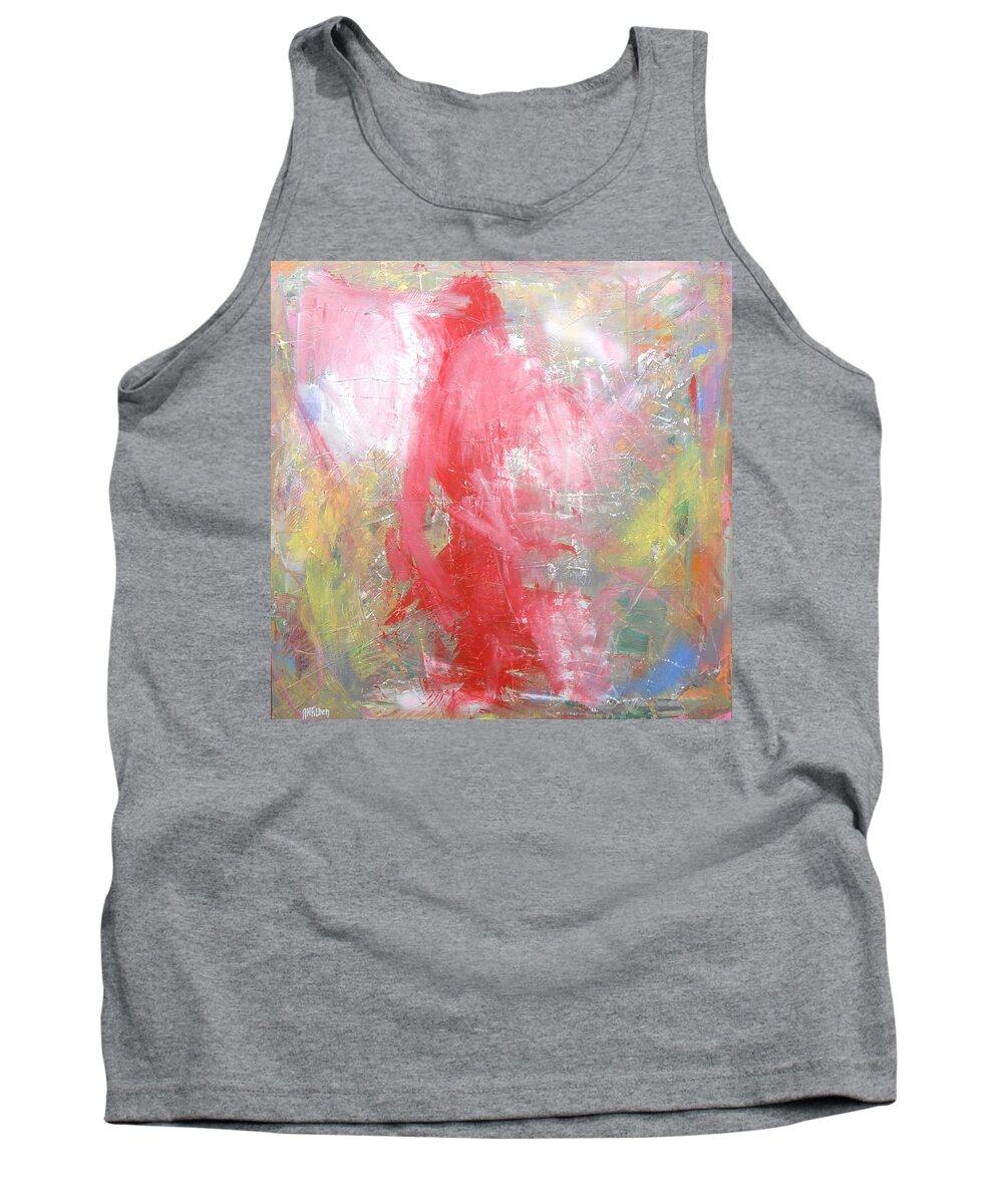 Abstract Tank Top featuring the painting Cotton Candy by GH FiLben